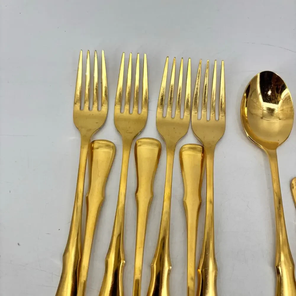 Northland Stainless Gold Spoons Forks Japan 18 Pcs Cottagecore